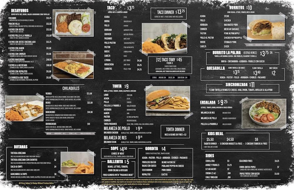 Taqueria Los Paisanos #2 Menu image 3
